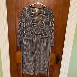 Motherhood Maternity Brown and White Tie Dress Size L